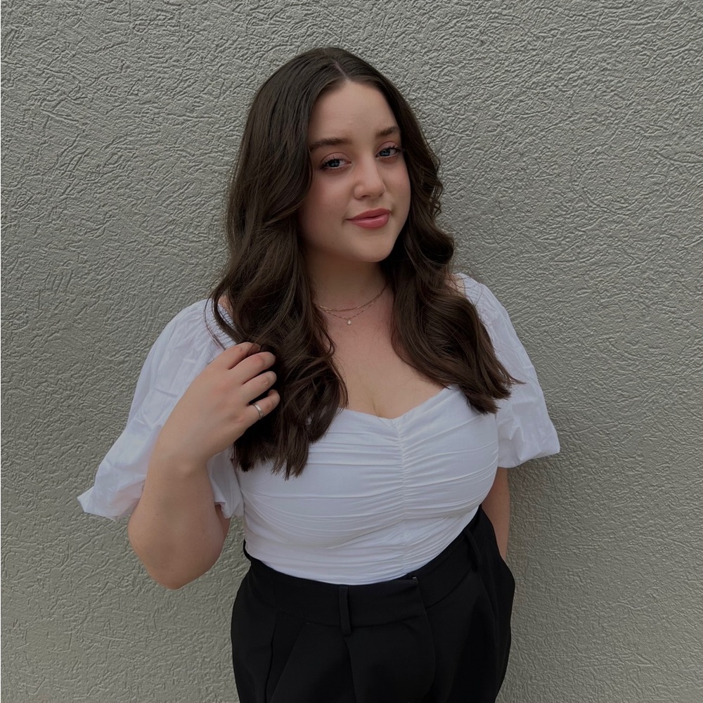 Abercrombie Puff Sleeve Crop Top